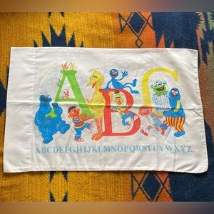VTG Muppets Sesame Street Single Standard Pillow Case! USA.